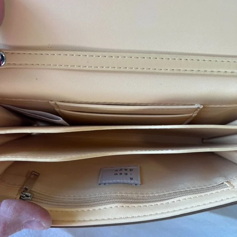 Peach Crossbody Bag Small Adjustable Strap Snap Closure A new day‎